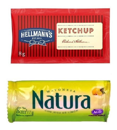 Mayonnaise Ketchup Lemon Oil Salt X100 Individual Packets 1