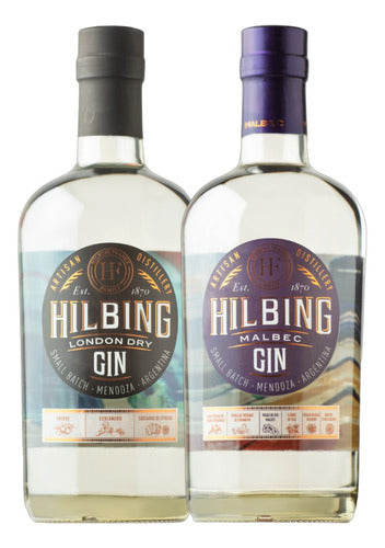 Hilbing Gin London + Malbec Handcrafted Ginebra Botanic X2 0