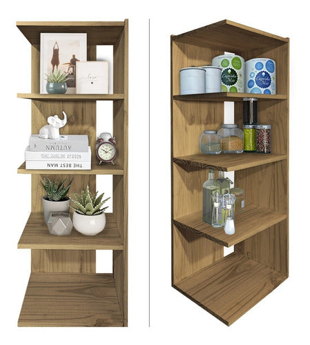 Sajo Modern Wooden Organizer Library Shelf 0