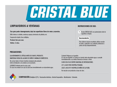 Glass Cleaner 5 Liters Jug - Thames Cristal Blue 1