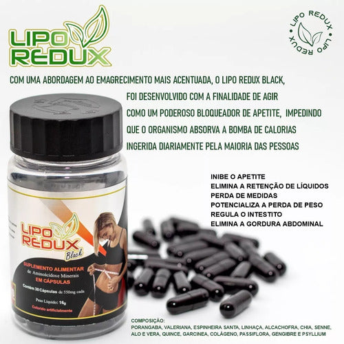 Lipo Redux Black. Quemador De Grasa. 6