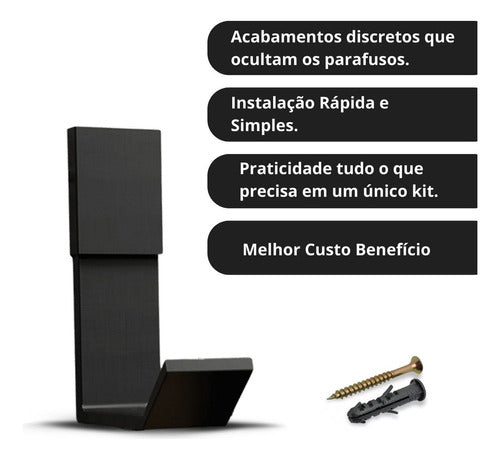 Kit De Acessórios Para Banheiro Preto Moderno, Luxo 6 Pçs 1