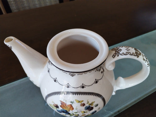 Elegante Muy Bonita Tetera De  Porcelana 6