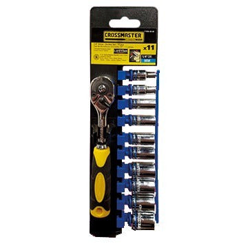 Crossmaster 1/4" 11-Piece Socket Wrench Set 0