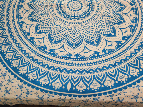 Hindu Mandala 2.5-Seat Bedspread Cover Cotton Handmade India 3 3