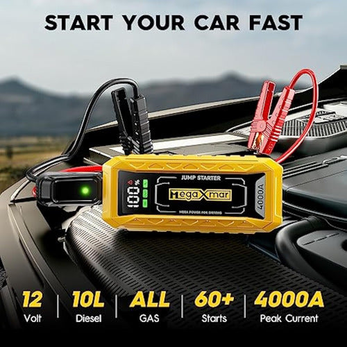 Megaxmar Jump Starter-4000a Peak 27000mah 1