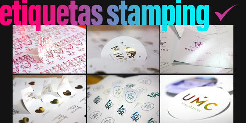 Etiquetas Hot Stamping Dorado Holografico Oro Tornasolado 1