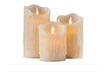 CANDLES Set of 3 LED Pillar Candles with Warm Flickering Flame Effect - Battery Operated 0