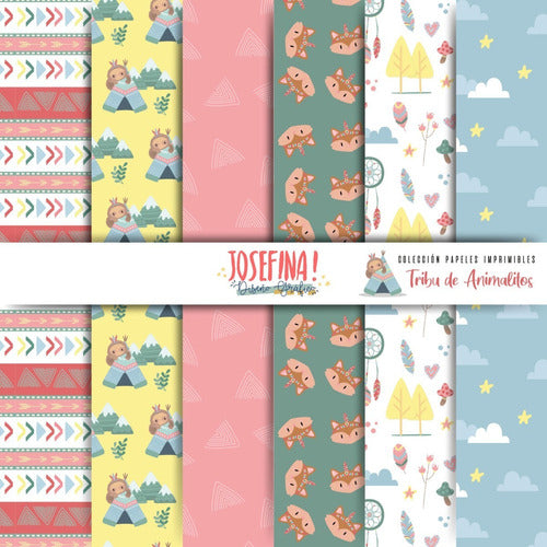 Josefina Combo Imprimible Scrapbooking Tribu De Animalitos 1