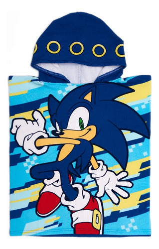 Poncho Toalla Toallon Microfibra Piñata Sonic Final Beattle 5