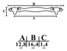 Puxador Móveis Gaveta Colonial 104 Italy 12,8cm Entre Furo 3