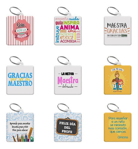 Sublismall Keychains Teacher's Day | Bulk Pack of 10 1