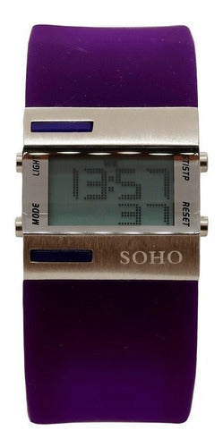 Digital Watch with Light Stopwatch Rubber Strap Soho CH2734L Installment 41