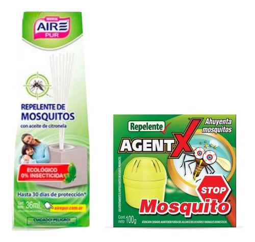 Mosquito Repellent Kit with Citronella Oil - Aire Pur Rods + Agent X Stop Mosquito 0