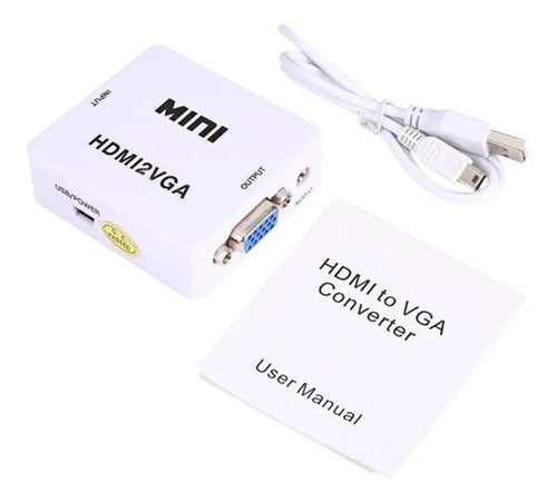 Conversor O Convertidor De Hdmi A Vga / Digital A Analogico 0