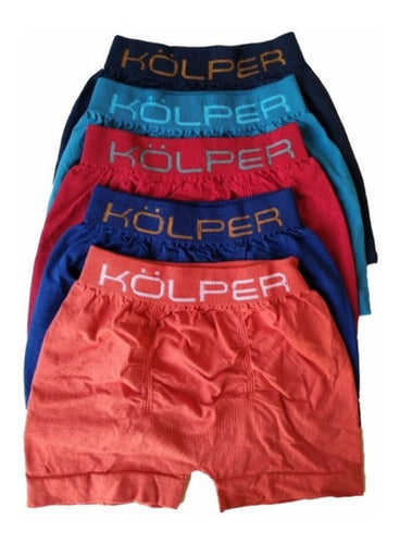 Kolper Boxer Niño Sin Costura Algodón Liso A. 3600 0