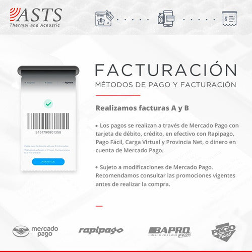 Asts Sound Break Barrier Acoustic Insulation Membrane 5m² 5