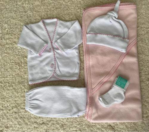 Baby Layette Gift Set for Newborns with 5 Cotton Garments in Box 1