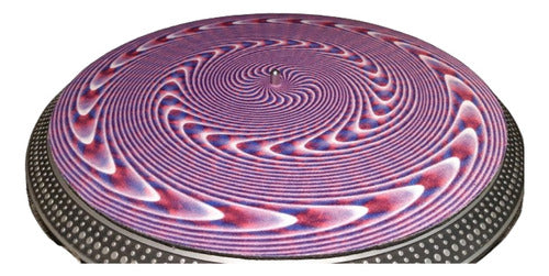 DJPROAUDIO Strobo Violeta Paño Slipmat Bandeja Latex Vinilos Discos 0