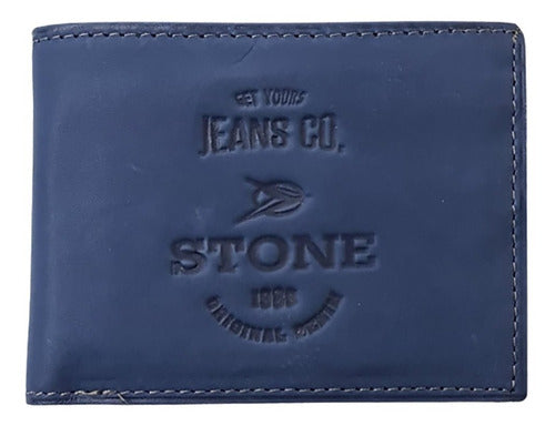 Stone Gran Billetera Tarjetero Stone Stamp - Cuero Vacuno Legítimo 4