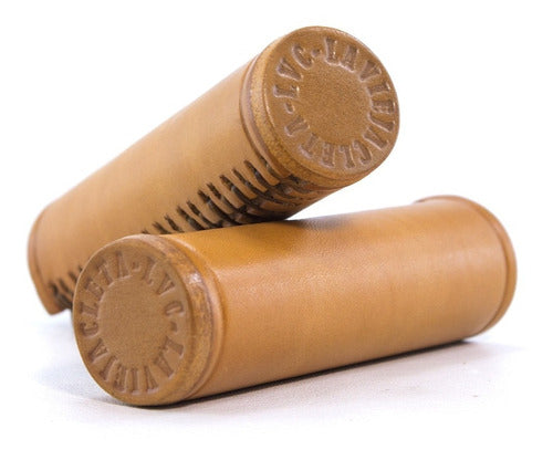 Classic Leather Handlebar Grips for Antique English City Bicycle 0