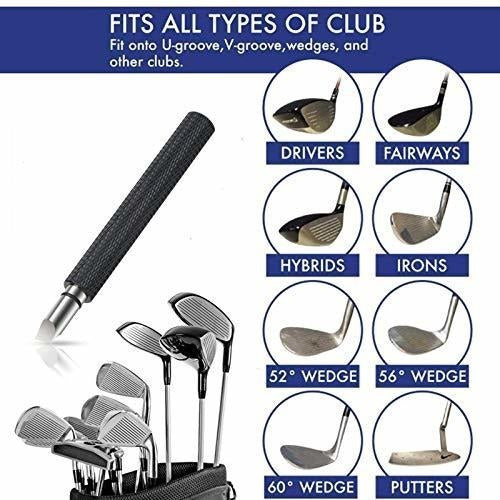 Bulex Golf Club Groove Sharpener and Wedge Cleaner - Black 4