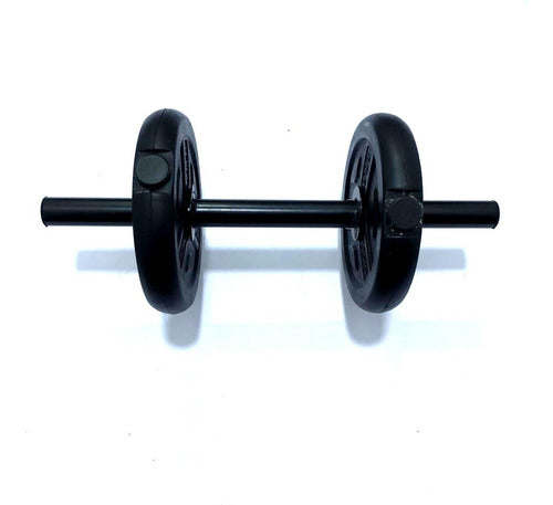 Sport Dumbbell Set with End Caps + 2.5 Kg Weight Discs Gym Fitness 0