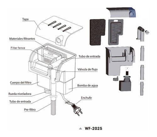 Boyu WF-2025 External Cascade Filter for Aquariums 300l/h 5