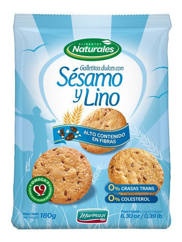 Alimentos Naturales Sesame and Flaxseed Cookies Box X12 2