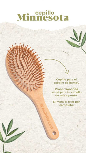 Whole Green Bamboo Hair Brush 3