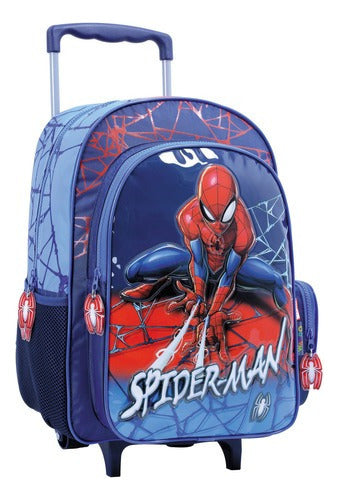 Mochila Escolar Spiderman Con Carro 16 Pulgadas 0