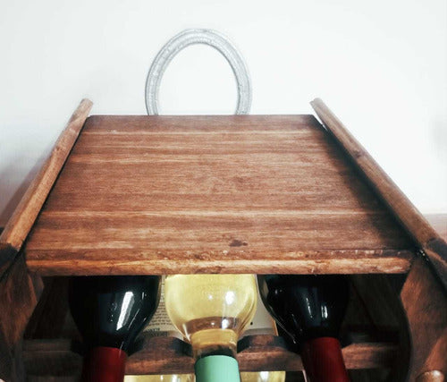 Handcrafted Barrel Style Wooden Wine Rack for 5 Bottles - Campo Style 4