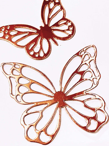 TROQUELADOS PREMIUM Rosa Gold Decorative Cut-Out Butterflies - Limited Edition Pack of 50 0