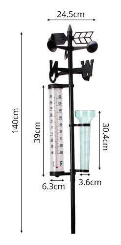 Kit De Estação Climática Pluviômetro Termômetros 1