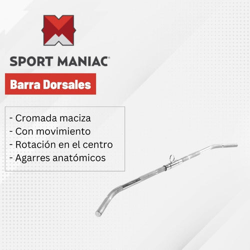 Sol Fitness Barra Dorsales Para Polea Con Movimiento Dorsal 1