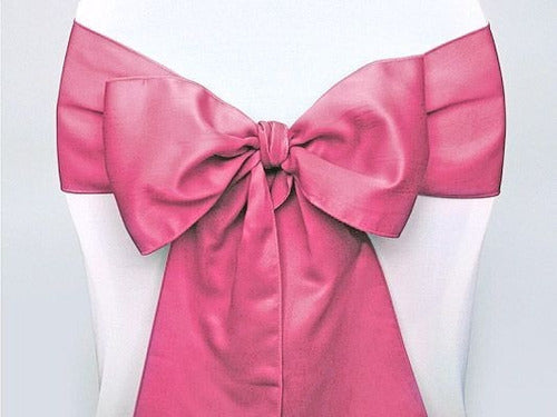 Set of 50 Chair Bows + 12 Table Runners Satin Fabric Ribbons Event Offer 2