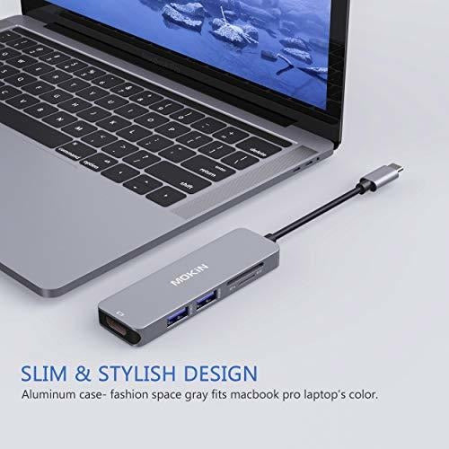 Adaptador Usb C Hub Hdmi Para Macbook Pro 2019/2018/2017, Mo 4