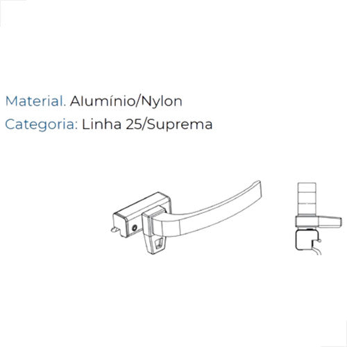 Fecho Max - Ar Para Janelas Suprema Direito Fma70 Preto 4