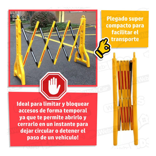 Valla De Seguridad Vial Extensible 2,5 Mts 3