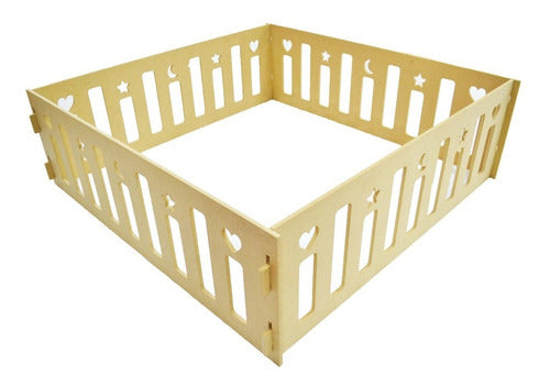 Wooden Foldable Baby Playpen Ball Pit 100x100x33cm 0