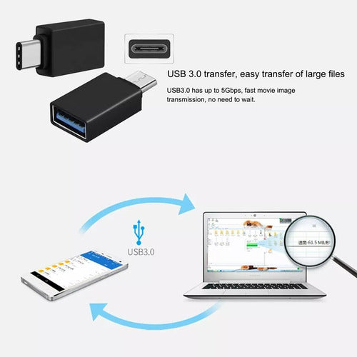 USB 3.0 Female to USB-C Male Adapter for Phones, PCs, and Consoles 3