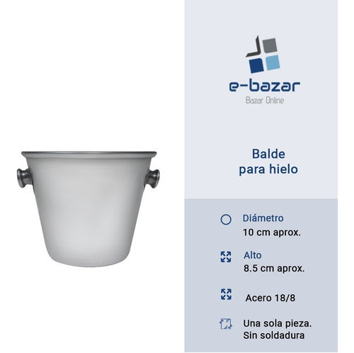 Set of 6 Stainless Steel Ice Buckets for 1 Person by Bra-De 7