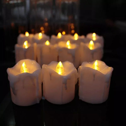 LED Electronic Melted Candles Warm Light Pack of 6 2