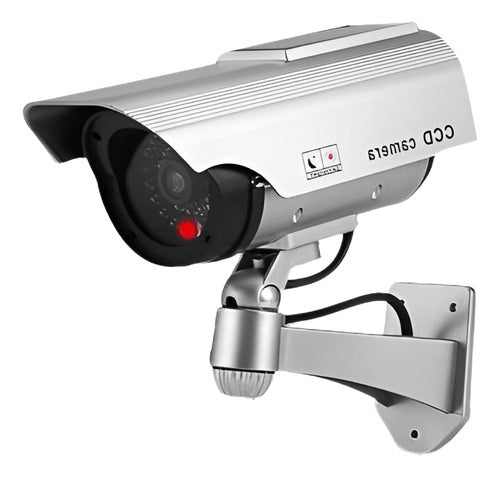 Dummy CCTV Solar Powered Security Camera with LED Night Vision 0