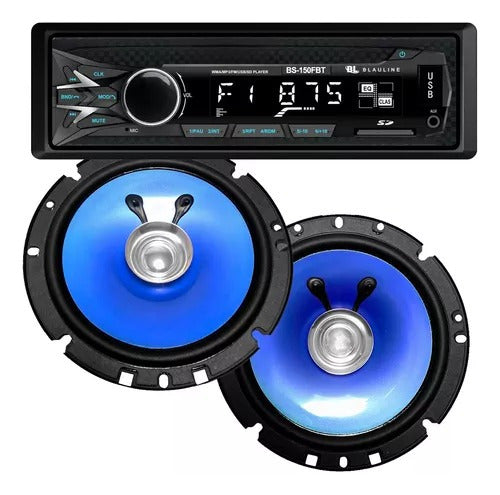 Blauline Combo Stereo with Bluetooth + 6 Inch Speakers 0