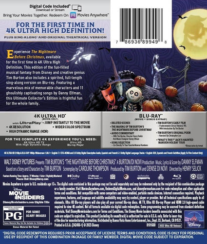 Disney 4K Ultra HD + Blu-Ray The Nightmare Before Christmas 1