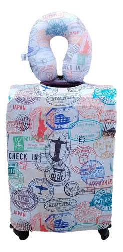 Travel Kit: 23kg Suitcase Cover + Neck Pillow 0