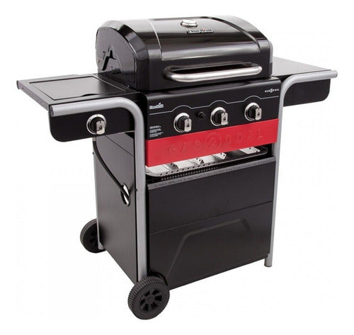 Char Broil Barbacoa Parrilla Hibrida Gas + Carbon Char Broil 3 Quemador 0