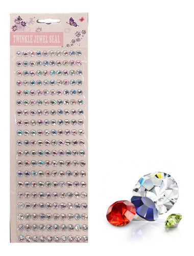 MI DISTRIBUIDORA LC Iridescent Self-Adhesive Fuchsia Crystals X 190 Strass 3