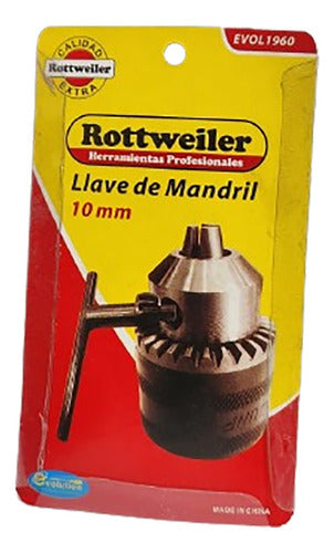 Rottweiler Llave Mandril 10 Mm Para Taladro Agujereadora Maquina 2